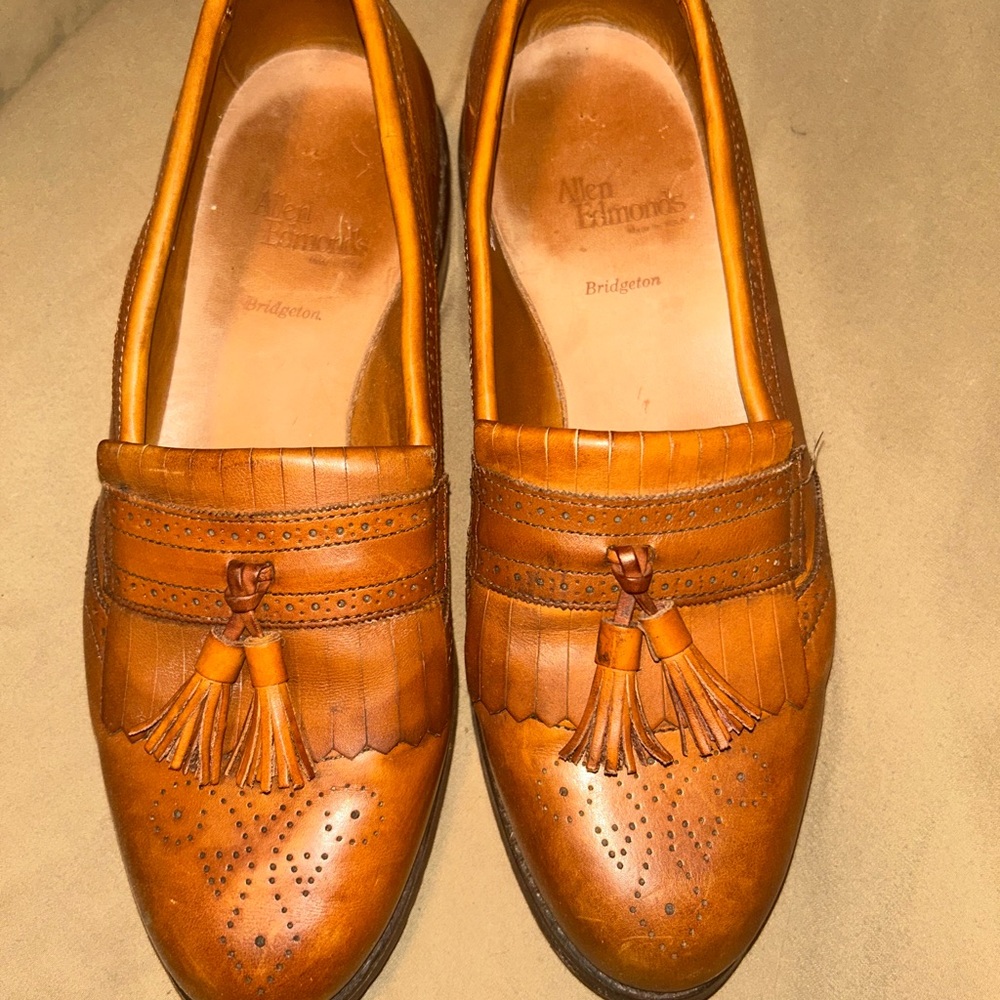 Allen Edmonds Tan Leather Slip-On Loafers